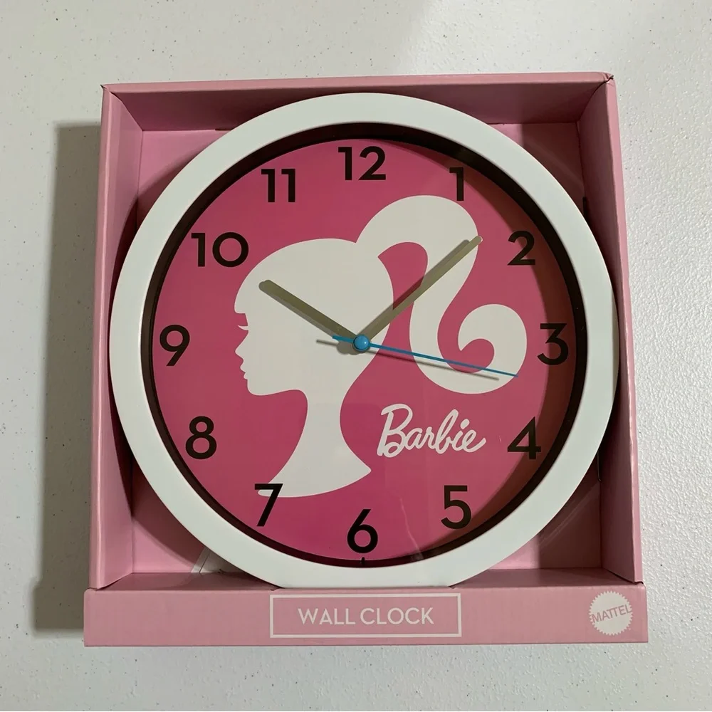 Mattel Barbie Analog Wall Clock-NIB
